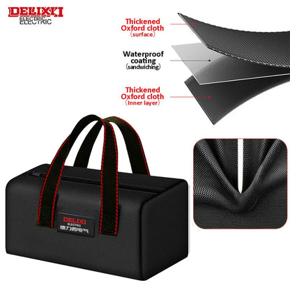 DELIXI ELECTRIC Tool Bag - Portable Oxford Cloth Storage Organizer for Electricians, Carpenters & Repairs