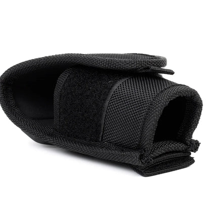 Tactical Flashlight Holster - Nylon MOLLE Torch Pouch with Waist Belt Pack for Hunting & Camping