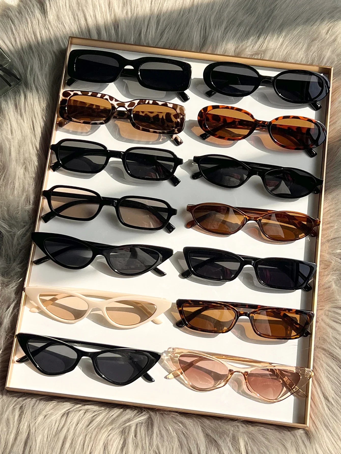 8Pcs/14Pcs Women’s Fashion Glasses Set - Mixed Chic Black Tortoiseshell & Leopard Frame Eyewear Gift Collection