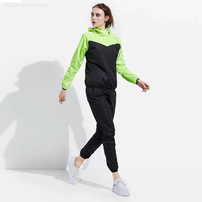 Unisex Sauna Suit — Women's & Men's Gym Clothing Set with Pullover Hoodie for Running, Fitness, Weight Loss & Sweating