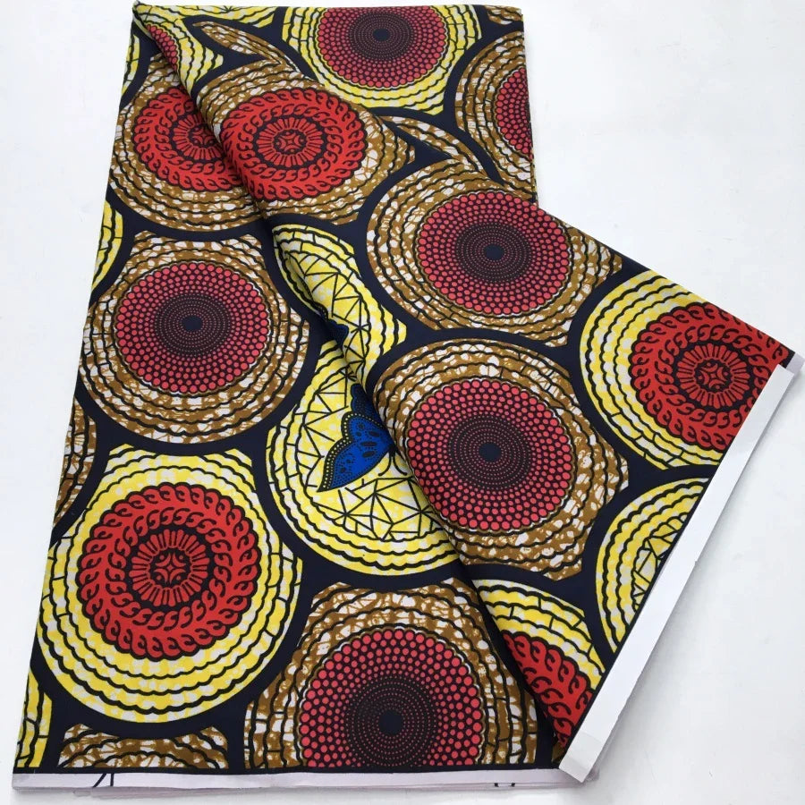 African Wax Print Fabric - Nigerian Ankara Batik Dutch Fabric for Women’s Dresses & Sewing Materials