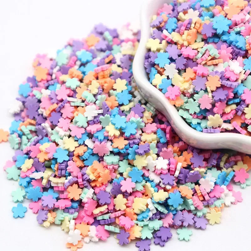 Boxi Polymer Clay Sprinkles - Star, Flower & Fruit Slice DIY Nail Art Accessories