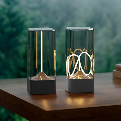 Cordless LED Table Lamp - Rechargeable 3-Level Dimmable Magnetic Filament Light for Camping & Home