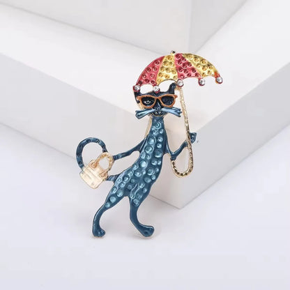 Women's Fashion Cat Brooch Pin - Cute Animal Jewelry Accessory for Clothing, Bags & Stylish Decor