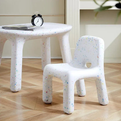 Nordic Style Mini Chairs Set - 8PCS Plastic Chairs with Backrest for Bedroom, Living Room and Dorm Decor