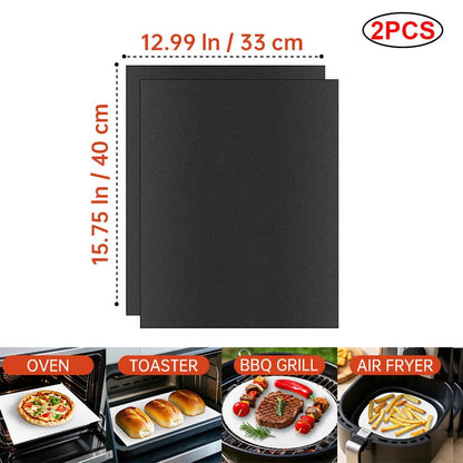 60x40cm Non-Stick BBQ Grill Mat - Heat Resistant Reusable Baking Sheet for Easy Cooking, Grilling & Outdoor Barbecue