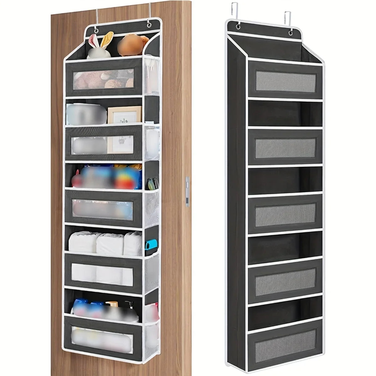 5-Layer Door Hanging Storage Organizer - Wall Mounted Space Saver for Camping, Bedroom & Closet Use