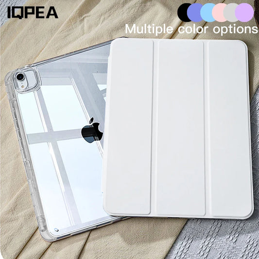 iPad Protective Case - 2025 Air 11 M3 M4 Pro 11 Inch Cover with Apple Pencil Holder for iPad 10th 9th Generation