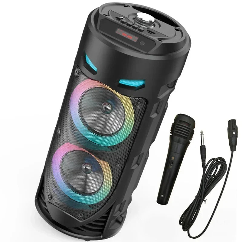 30W Portable Bluetooth Speaker - Big Power Stereo Bass Subwoofer with Microphone for Parties & Karaoke