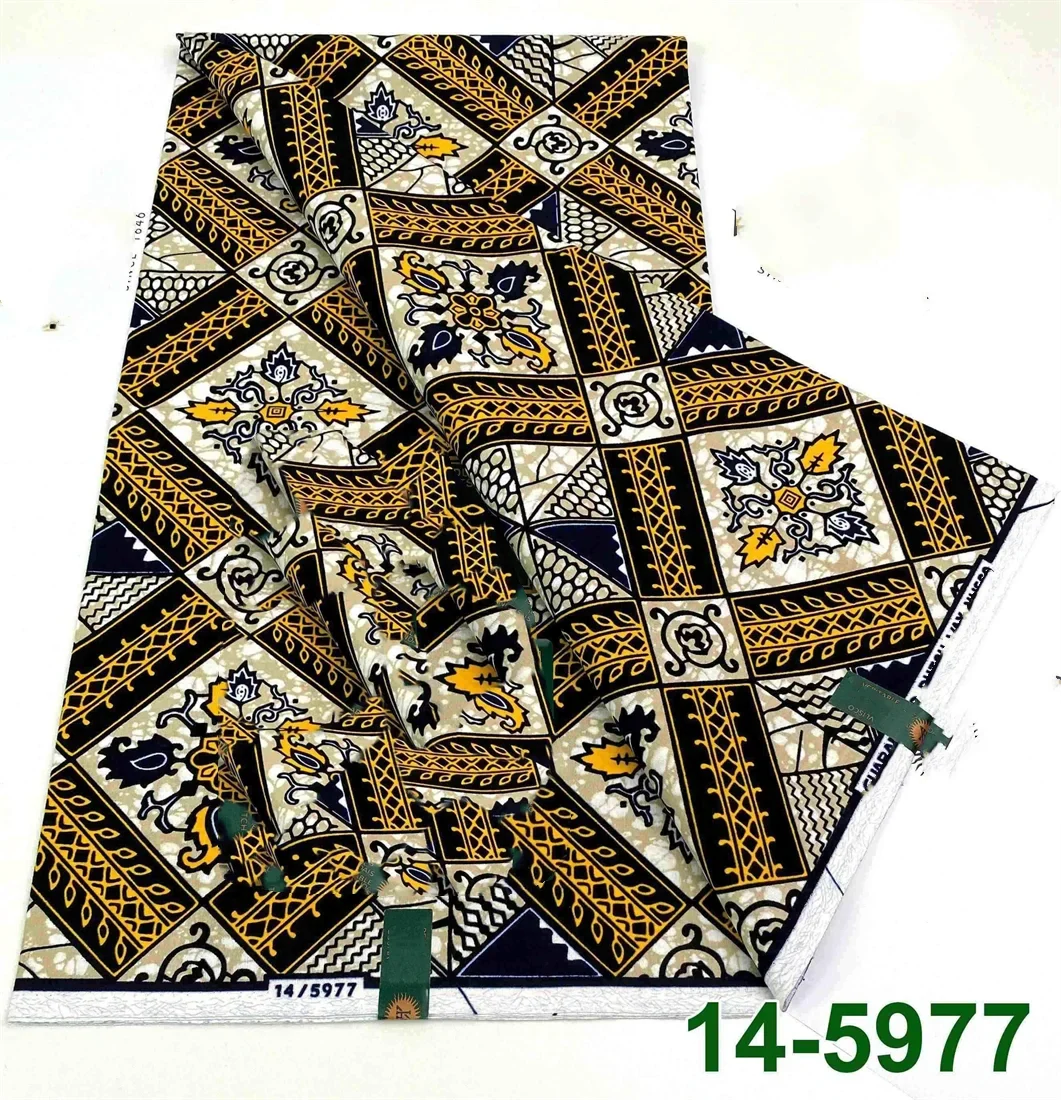 Latest Style Ankara Wax Print Fabric - 100% Cotton High Quality Soft African Real Wax Material