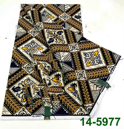 Latest Style Ankara Wax Print Fabric - 100% Cotton High Quality Soft African Real Wax Material