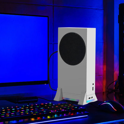 Vertical Stand for Xbox Series S – 3-Speed Cooling Fan with 2 USB Ports, Game Console Holder and Cooling Stand
