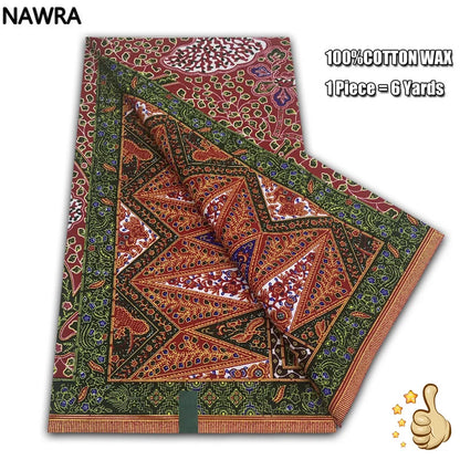 Original 100% Cotton African Wax Print Fabric - Soft Ankara Batik DIY Pagne