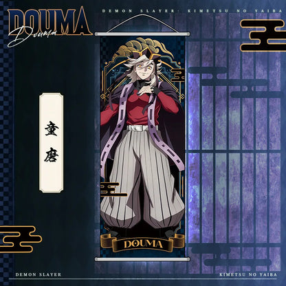 Akaza Wall Scroll - Demon Slayer Anime Poster for Bedroom Decor, Holiday Gift and Fan Collection