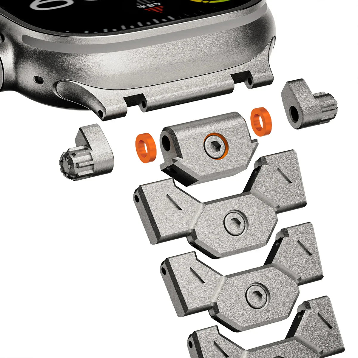 Luxury Titanium Metal Strap for Apple Watch — Stainless Steel Bracelet for Series 5-10 Ultra 2 (42mm-49mm)