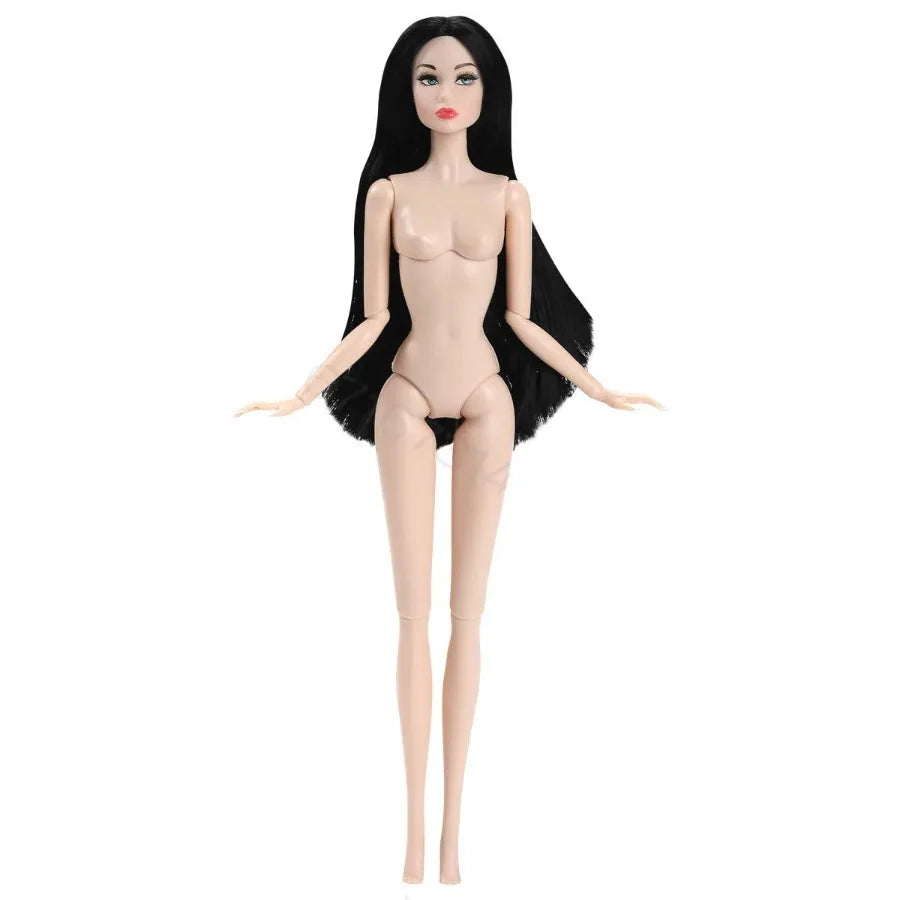 32cm 1/6 BJD Supermodel Doll – European & American Fashion DIY PVC Nude Doll Girl with Makeup