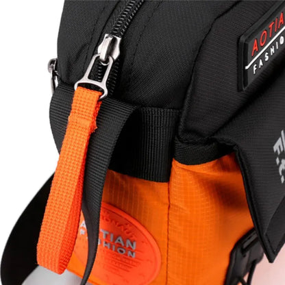 New Horizontal Shoulder Bag | Outdoor Leisure Messenger Handbag | Fashion Nylon Color Contrast Bag