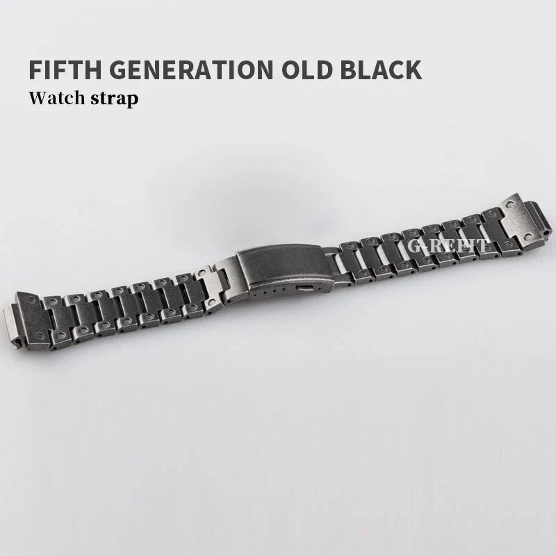 G-Refit V6.0 DW5600 Metal Bezel Kit - Stainless Steel Watch Band Strap & Case Accessories with Tools for GWB5600/GWM5610
