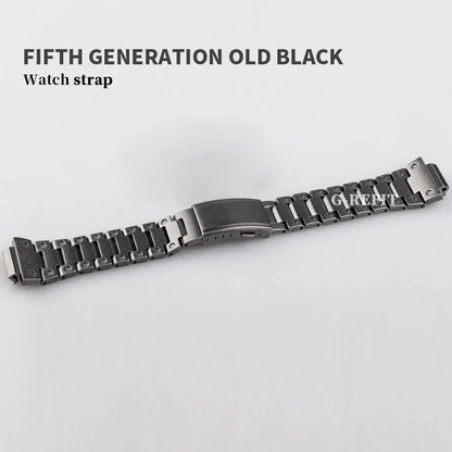 G-Refit V6.0 DW5600 Metal Bezel Kit - Stainless Steel Watch Band Strap & Case Accessories with Tools for GWB5600/GWM5610