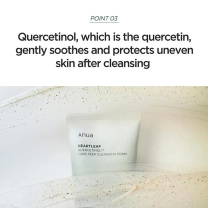 Heartleaf Quercetinol Deep Cleansing Foam Cleanser – Pore-Refining Skin Care for Women