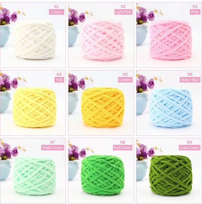 QJH Chunky Blanket Yarn – Luxury Thick Polyester Jumbo Knitting & Crochet Yarn for Blankets & Pillows, 100g Ball