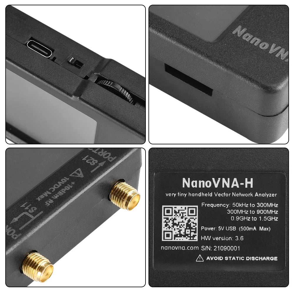 NanoVNA-H4 Vector Network Analyzer 10KHz-1.5GHz | 2.8/4" Display Antenna Tuner for MF HF VHF UHF | Spectrum Analyzer Nano VNA