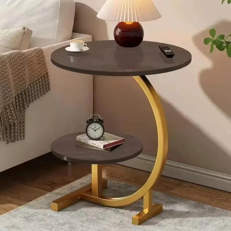 Modern Small Side Table - Compact Bedside Nightstand & Coffee Table for Bedroom, Living Room, Sofa & Balcony