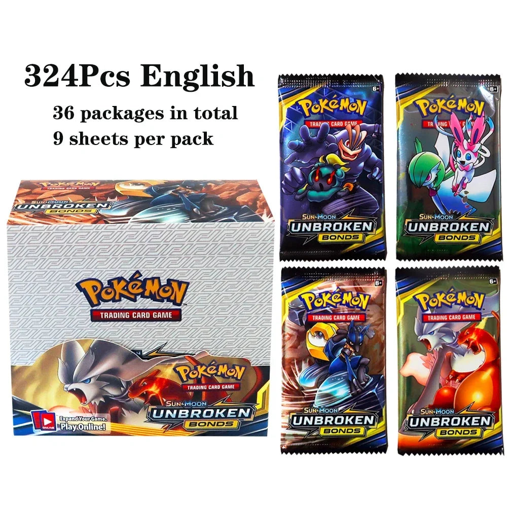 324pcs Pokemon TCG Booster Box - Sword & Shield Fusion Strike Trading Card Packs Display Set with 36 Booster Packs