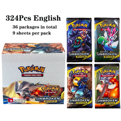 324pcs Pokemon TCG Booster Box - Sword & Shield Fusion Strike Trading Card Packs Display Set with 36 Booster Packs
