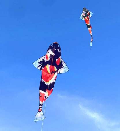 Koi Fish Nylon Kite - Single Line Wind Kite for Kids and Adults