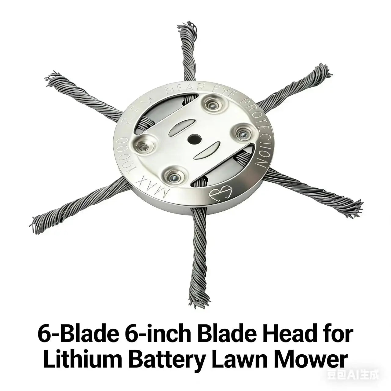 LUSQI Steel Wire Wheel Grass Trimmer Head – 6/7 Inch Universal Brush Cutter Attachment for Weed, Moss & Rust Removal
