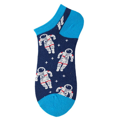 Combed Cotton Ankle Socks for Men & Women - Funny Beer, Fruit & Food Novelty Low Cut Socks (EU 38-43)