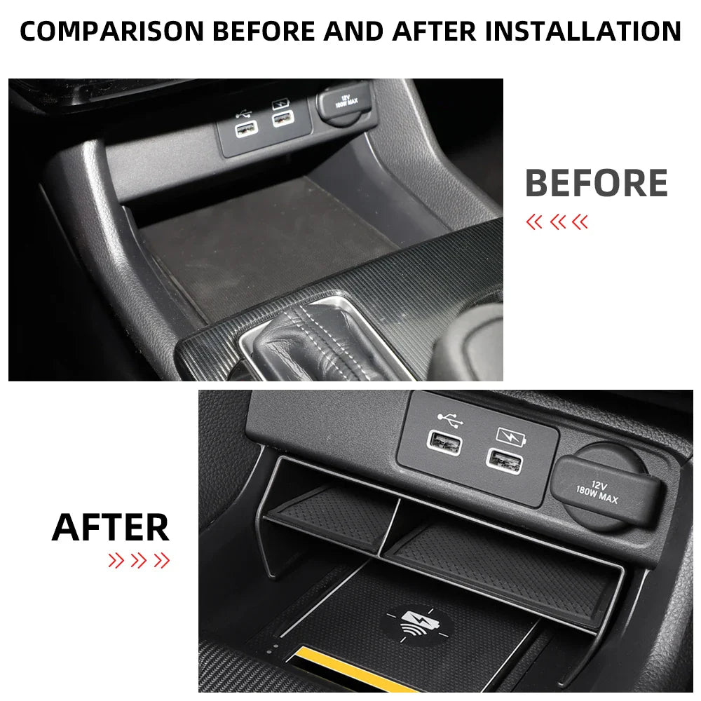 Car Center Console Storage Box for Honda Civic 11th Gen 2022–2025 – Interior Organizer Tray & Car Storage Accessories