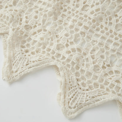 Women’s Lace Crochet Maxi Skirt - A-Line Boho Beach Cover Up for Summer Holiday Outfits