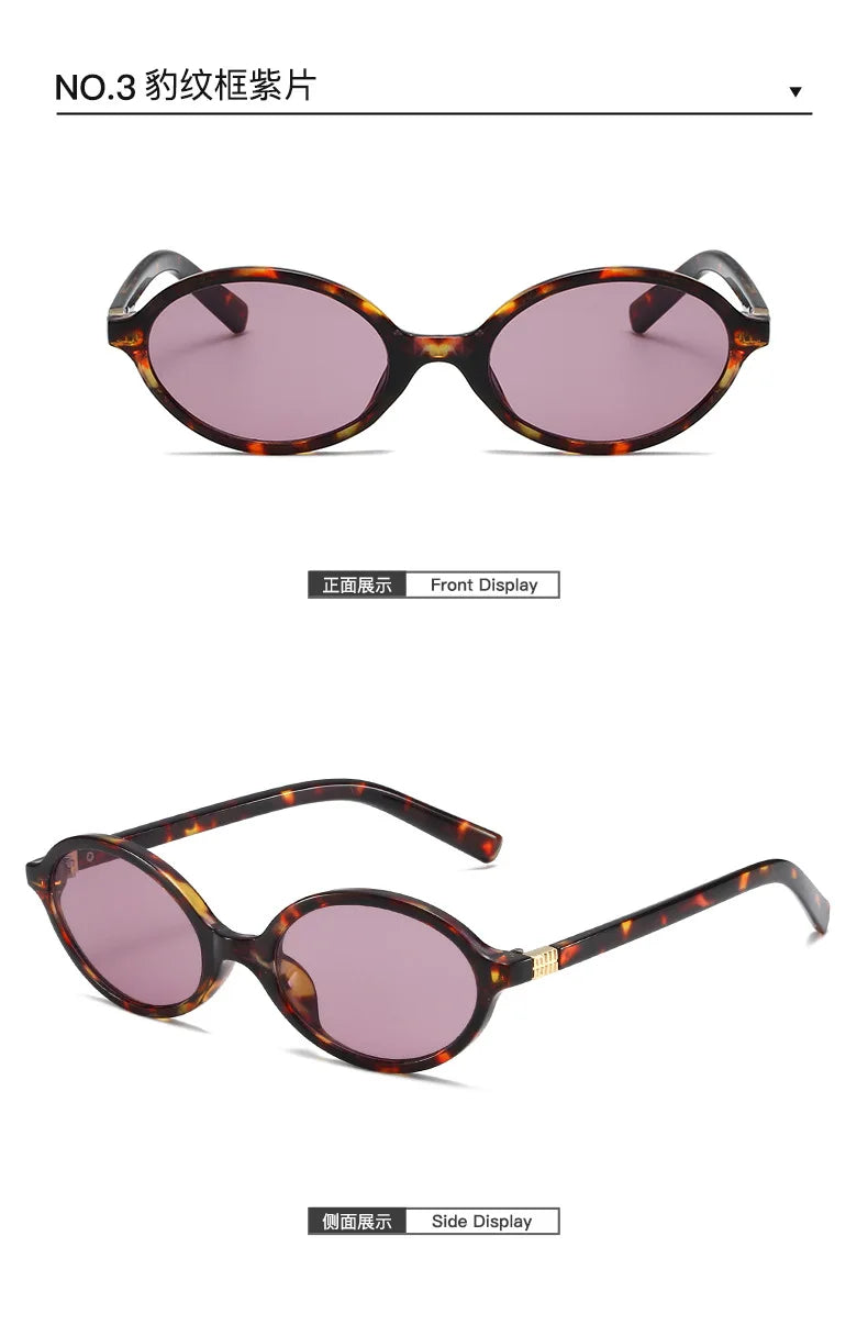 Fashion Oval Retro Sunglasses for Women – Simple Literary Design, Small Frame UV400 Luxury Travel Eyewear