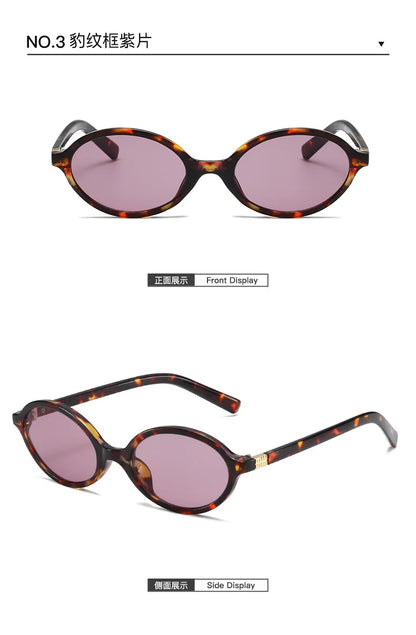 Fashion Oval Retro Sunglasses for Women – Simple Literary Design, Small Frame UV400 Luxury Travel Eyewear