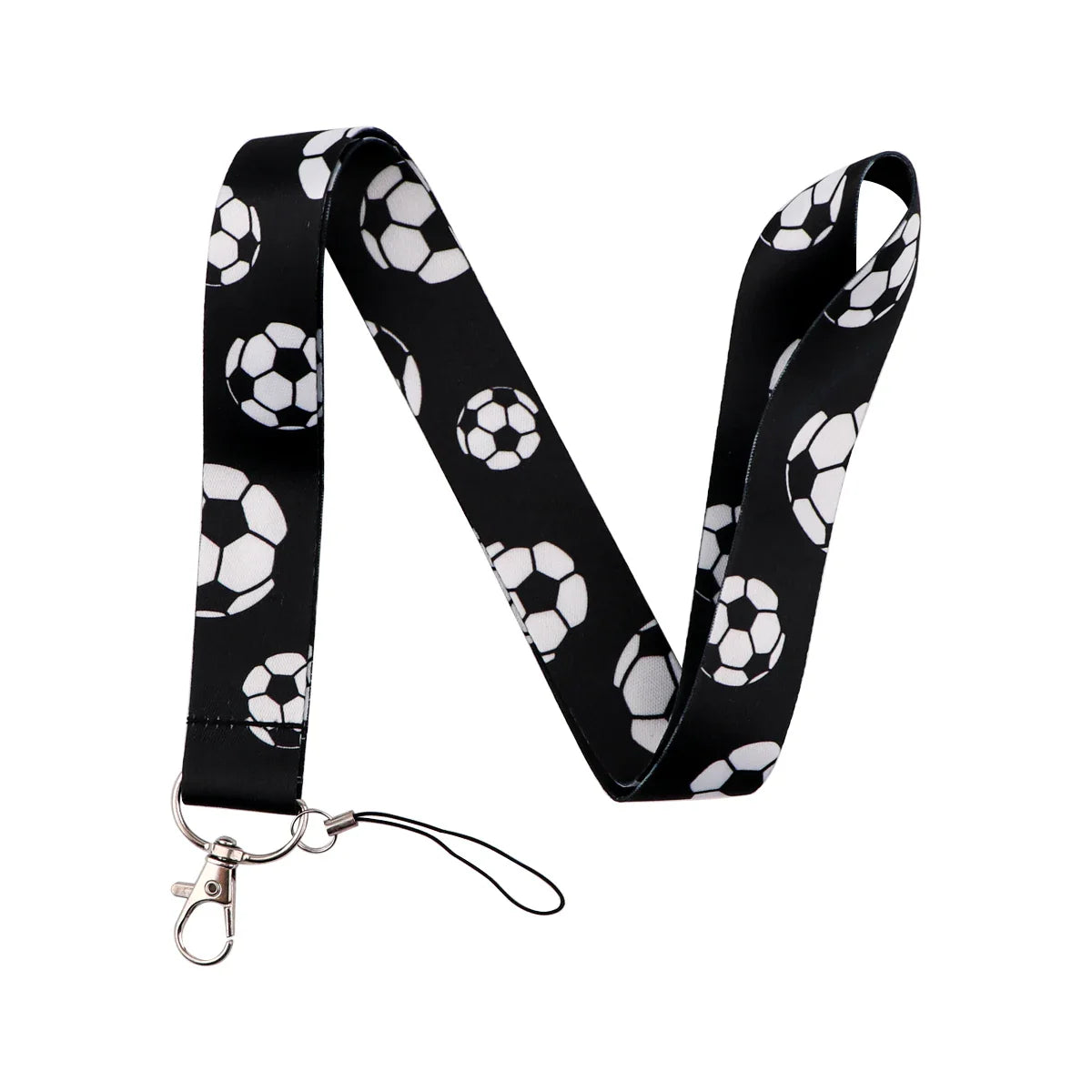 Soccer Ball Lanyard Credential Holder — Key, ID, USB Badge Neck Strap | Gym & Phone Accessories Gift