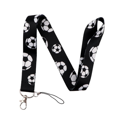 Soccer Ball Lanyard Credential Holder — Key, ID, USB Badge Neck Strap | Gym & Phone Accessories Gift