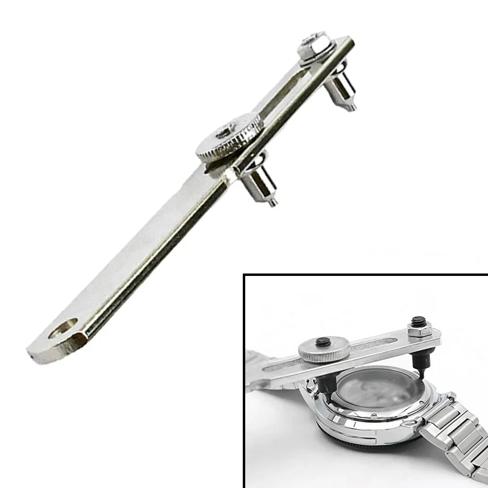 Watch Case Opener & Press Closer Tool - Adjustable Two-Jaw Spanner for Watch Repair and Back Cover Removal