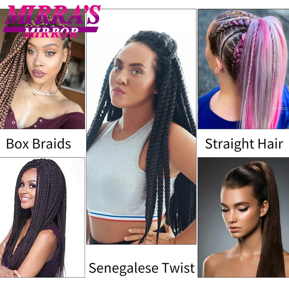 Purple Pre-Stretched Yaki Hair Extensions – Soft Synthetic Jumbo Braids for DIY Ponytail in Pink, Grey, Orange, Red & Blue