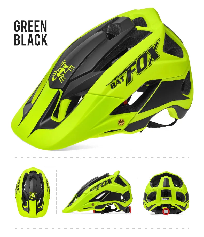 BATFOX Ultralight Bike Helmet – Molded Mountain & Road Helmet for Men, DH AM Cycling Equipment, Casco Ciclismo Bicicleta