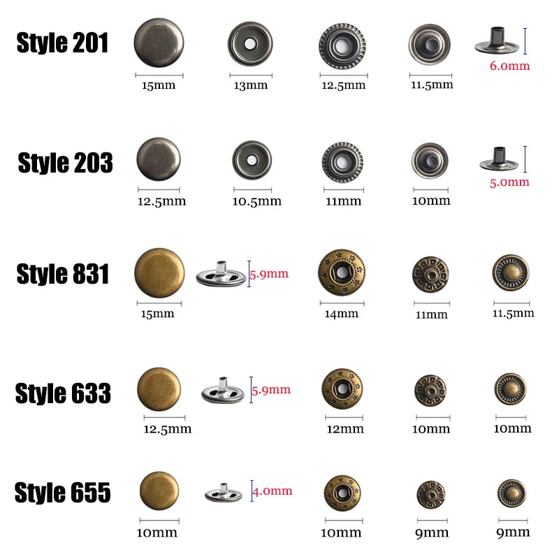 Metal Snap Fasteners Button Kit with Installation Pliers – Sewing Accessories for Jackets, Clothing & Leather Craft
