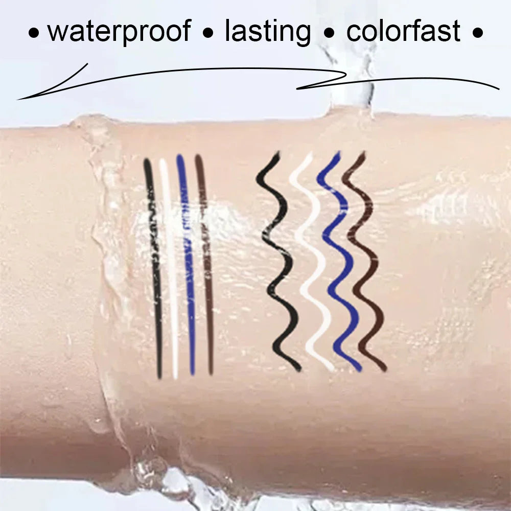 DUNUF 4-Pack Waterproof Eyeliner Pencils – Soft, Sweat-Proof, Non-Smudging & Easy-to-Use for Beginners