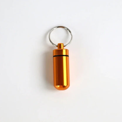 Mini Portable Pill Box – Waterproof Aluminum Case for Tablets, Vitamins, Fish Oils & Medicine Storage