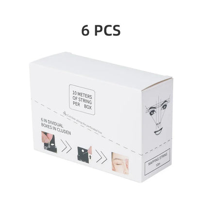 6PCS Microblading Pre-Ink Mapping String – Semi-Permanent Eyebrow Positioning & PMU Measurement Tool