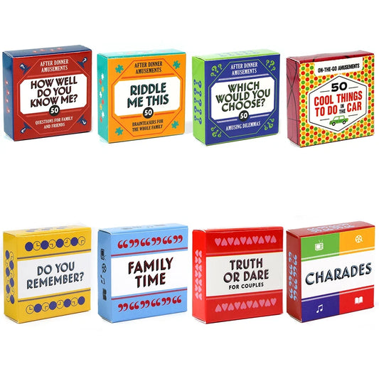 After Dinner Conversation Card Game - Family & Friends Party Game with Truth, Dare, Riddles and Fun Questions