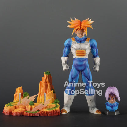 Dragon Ball Z Trunks Figure — 30cm PVC Action Figure with Two Heads, Collectible Toy for Kids & Gifts
