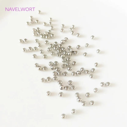 Gold Plated Spacer Beads - 2mm-6mm Round Jewelry Making Supplies for DIY Beaded Accessories