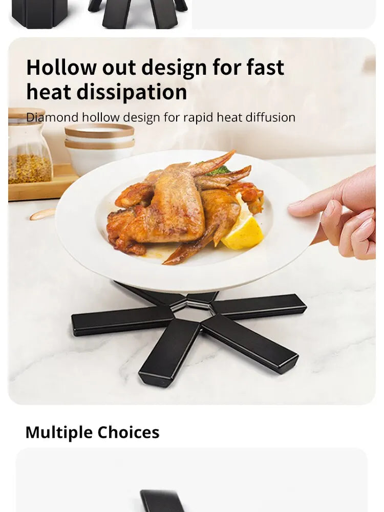 Heat-Resistant Pot Mat & Dish Placemat – Folding Coaster for Pans and Kitchen Use