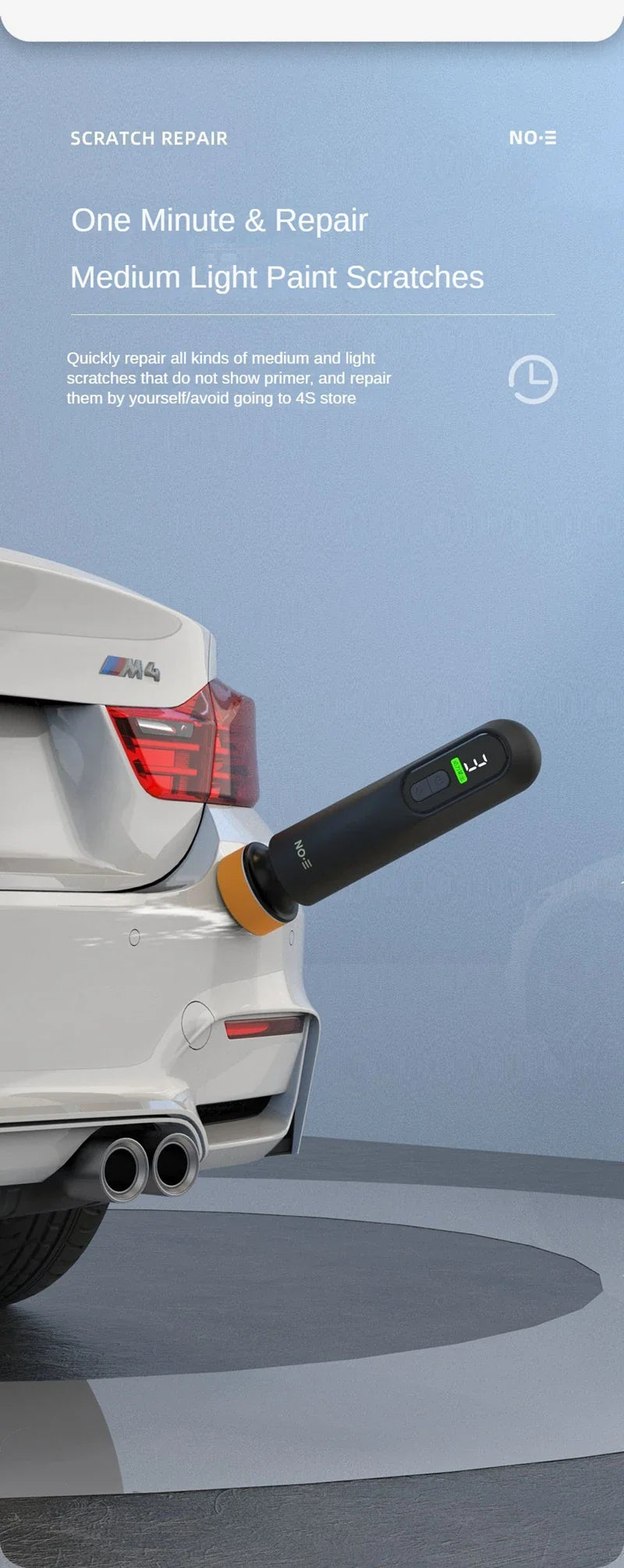 Wireless 12000RPM Car Polisher & Waxer | 3-in-1 Sanding Machine for Paint Scratch & Oil Film Removal